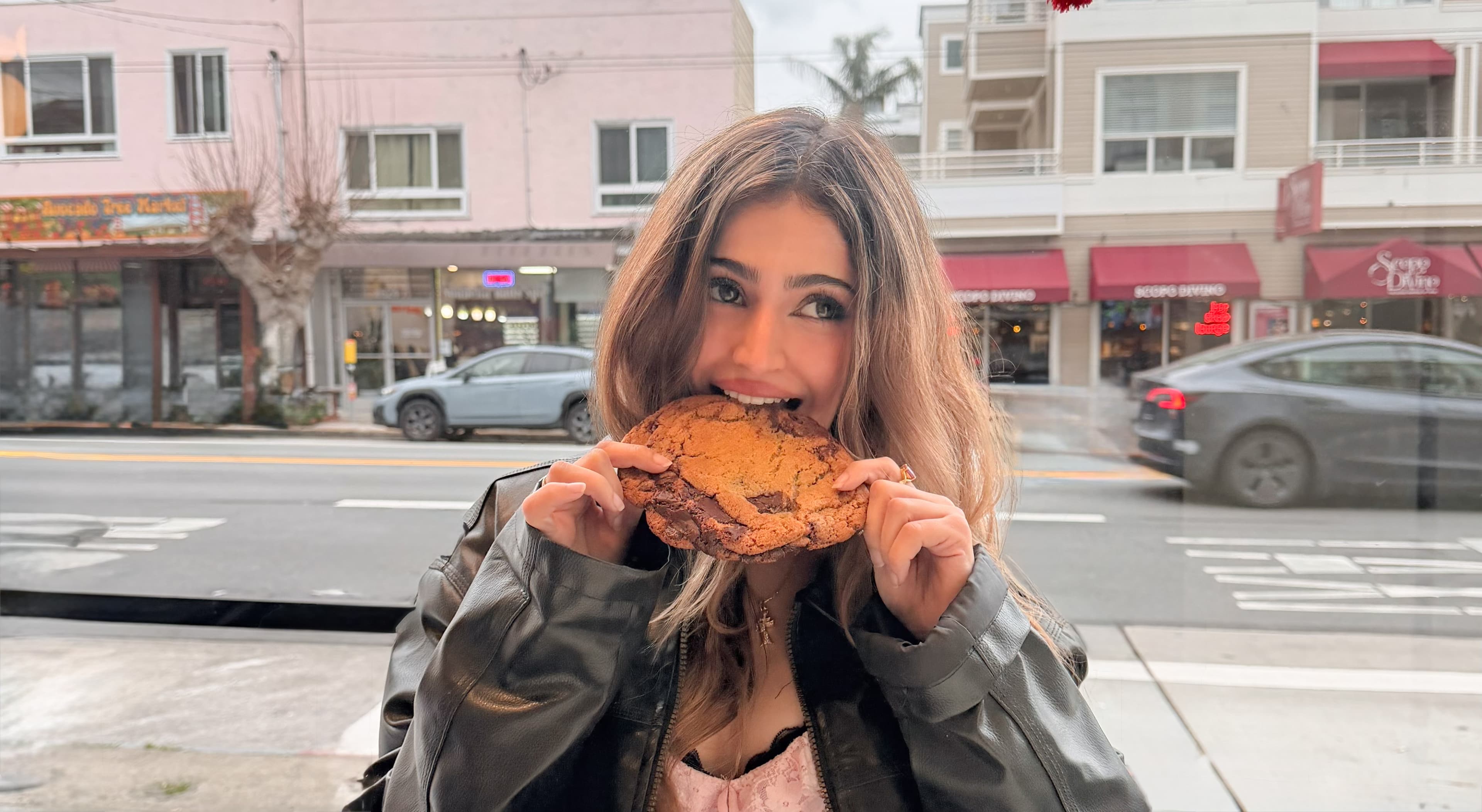 Veeya eating